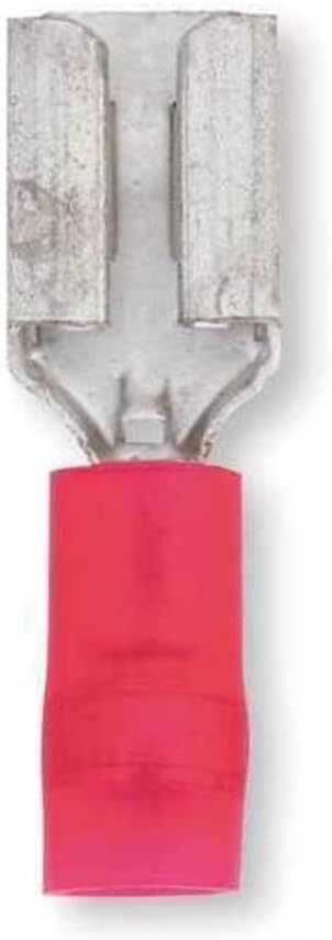Stakon RA18-250F Female Disconnect, Nylon Insulated, 0.91-Inch Length by 0.29-Inch Width, Red, 100-Pack