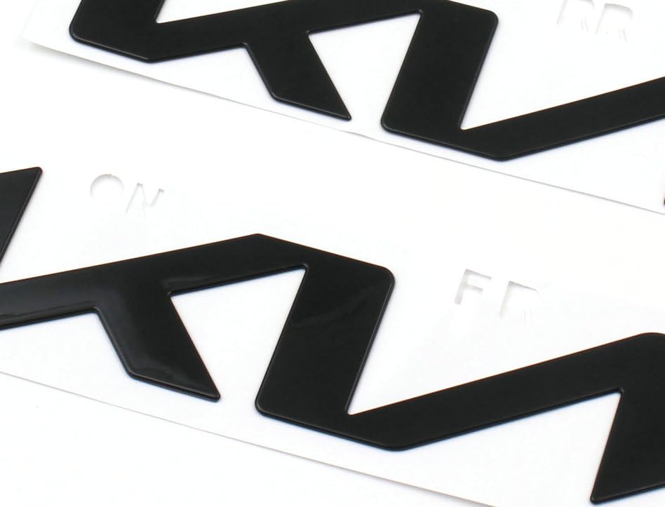 Image of 2PCS Gloss Black Front Rear Emblems Badges Fit 2022-2024 Telluride (Gloss Black)