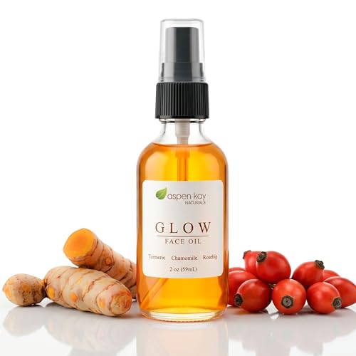 Aspen Kay Naturals Glow - Turmeric & Rosehip Face Oil, Natural & Organic Face Moisturizer with...