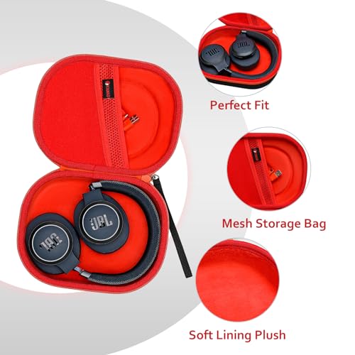 Image of XANAD Hard Case for JBL Tune 720BT /770NC /710BT /760NC /700BT /750BT /510BT /660NC /520BT /500 /E45BT and JBL Live 770NC /660NC /650BT /460NC /670NC /400BT /500BT and Wireless Headphone,Orang Red