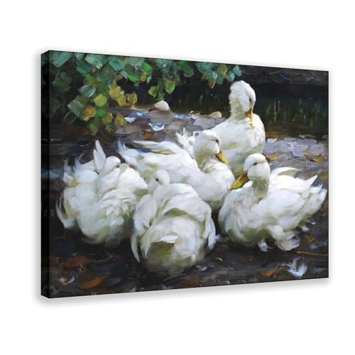 Toile Alexander Max Koester canards blancs pour intérieur serein