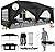 COBIZI Canopy 10x20 Pop Up Canopy Tent with 6 Sidewalls Easy Pop Up Tent 10x20 Waterproof Commercial Instant Shelter UPF 50+ Portable Gazebo Wedding Tents for Parties Car Port Vender Events(Black