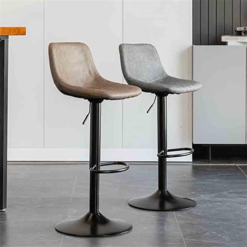 Chaises tabourets de bar au design épuré et finitions soignées bruin - 7