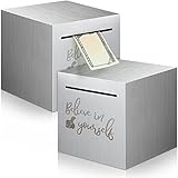 2 Pack Piggy Bank for Adults Stainless Steel Adults Savings Bank Coin Bank Must Break to Open Metal Money Bank Money Saving Box (4.72 Inch)