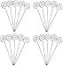 HOHIYA 50 Pack Floral Card Holder Pick Sticks 5 Inch Stainless Wire Photo Clip for Wedding Place Cards Table Number Memo Notes Cake & Centerpiece Decoration