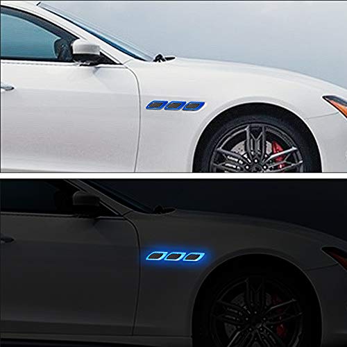 TOMALL 6 Pezzi Adesivi 3D Strisce Riflettenti