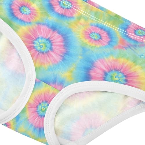 Joisal Cotton Toddler Underwear Floral Vibrant Dye Pink Colorful Girl Panties Cute Colorful Briefs Underpants 2t4