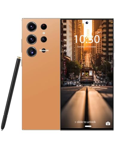 Image of Unlocked Phone C24 Ultra Android Phone 256GB+8GB Large Storage Smart Phone, Android 14 Cell Phone, 6800 mAh Battery, 6.8-inch /5G Dual SIM [Works with T-Mobile, AT&T] -Orange