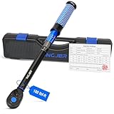 INGJER Upgrade Torque Wrench Auto,1/2" Drive Click Torque Wrench,10-180ft.lb,Dual-Direction Adjustable 72 Tooth inch Pound Torque Wrenches for Car, Motorcycle,Professionals & DIYers