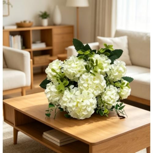 Centre de table de mariage hortensias en soie 31 cm