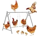 Chicken Roosting Bars Chicken Perch with 2 Swings, Chicken Roost Activity Play for Coop Accessories, Farm Enrichment Toys for Poultry Hens Healthy and Happy