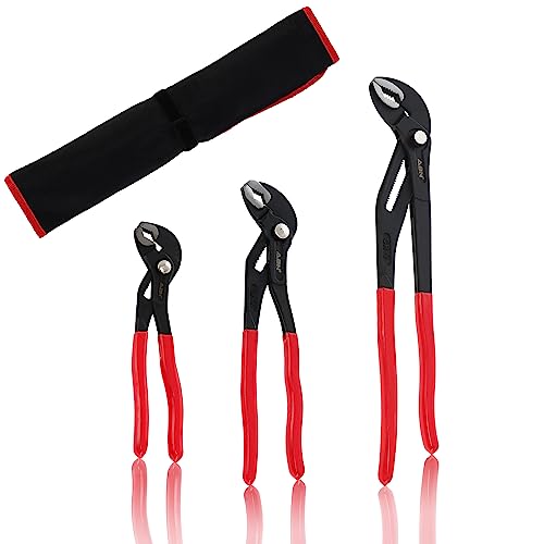 Abn Large Slip Joint Pliers - 3 Piece Alligator Pliers Set With 7, 10, And 16In Length For Plumbing Auto And Heating #TOP27