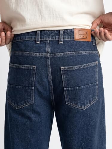 Image of Urbano Fashion Men's Relaxed Fit Washed Denim Jeans Non-Stretchable