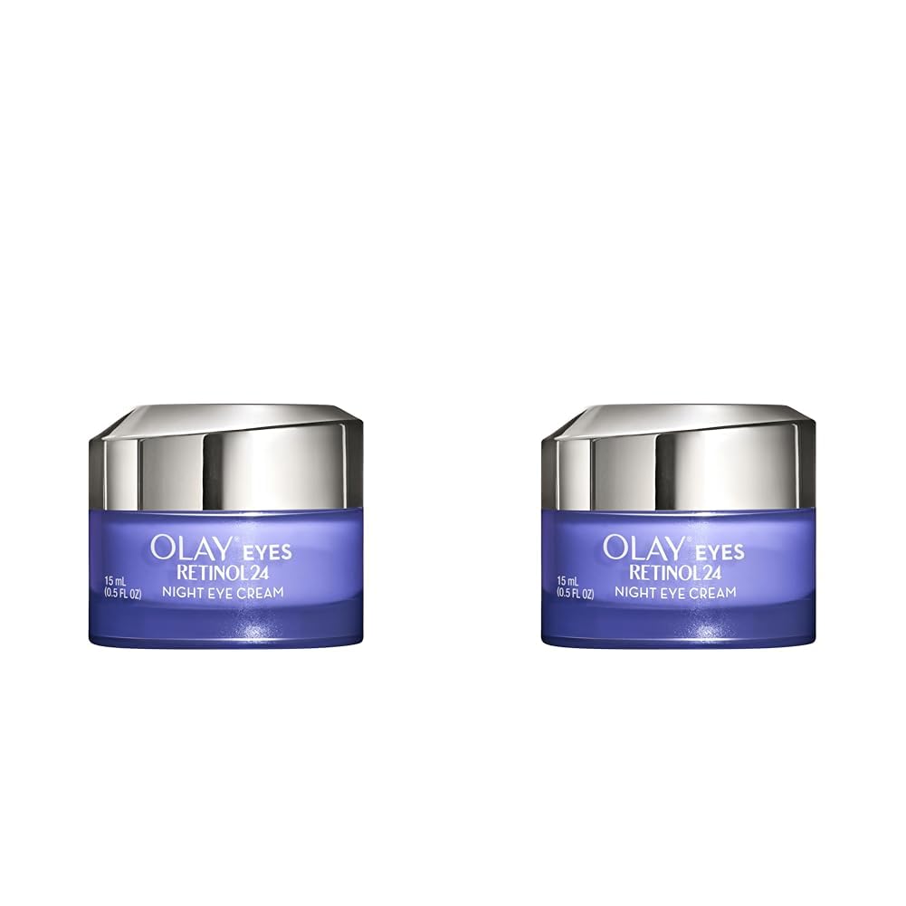 Olay Regenerist Retinol 24 Crema Contorno De Ojos De Noche, Con Complejo Retinoide Y Niacinamida (Vitamina B3) Para Una Piel Suave Y Radiante En 14 Noches, Sin Perfume, 15 ml (Paquete de 2)