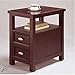 Crown Mark Side Table, Espresso Cappuccino