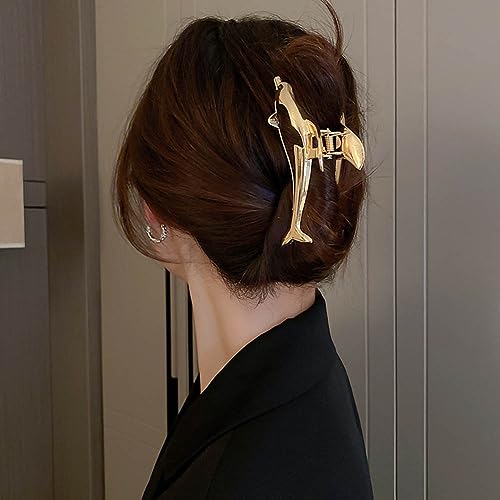 2 PCS Pinzas para el Cabello en Metal Delfín miniatura 4