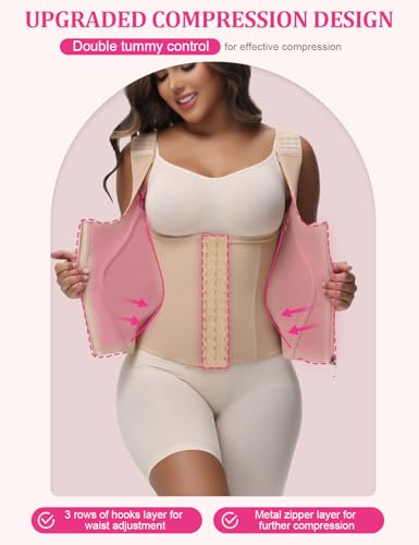 Image of SHAPSHE Waist Trainer for Women, Tummy Control Sports Girdle, Workout Body Shaper with Adjustable Shoulder Strap