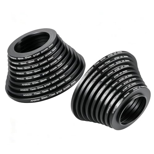 Kit de anillo adaptador de metal Andoer para evitar comprar filtros duplicados de 37 a 82mm