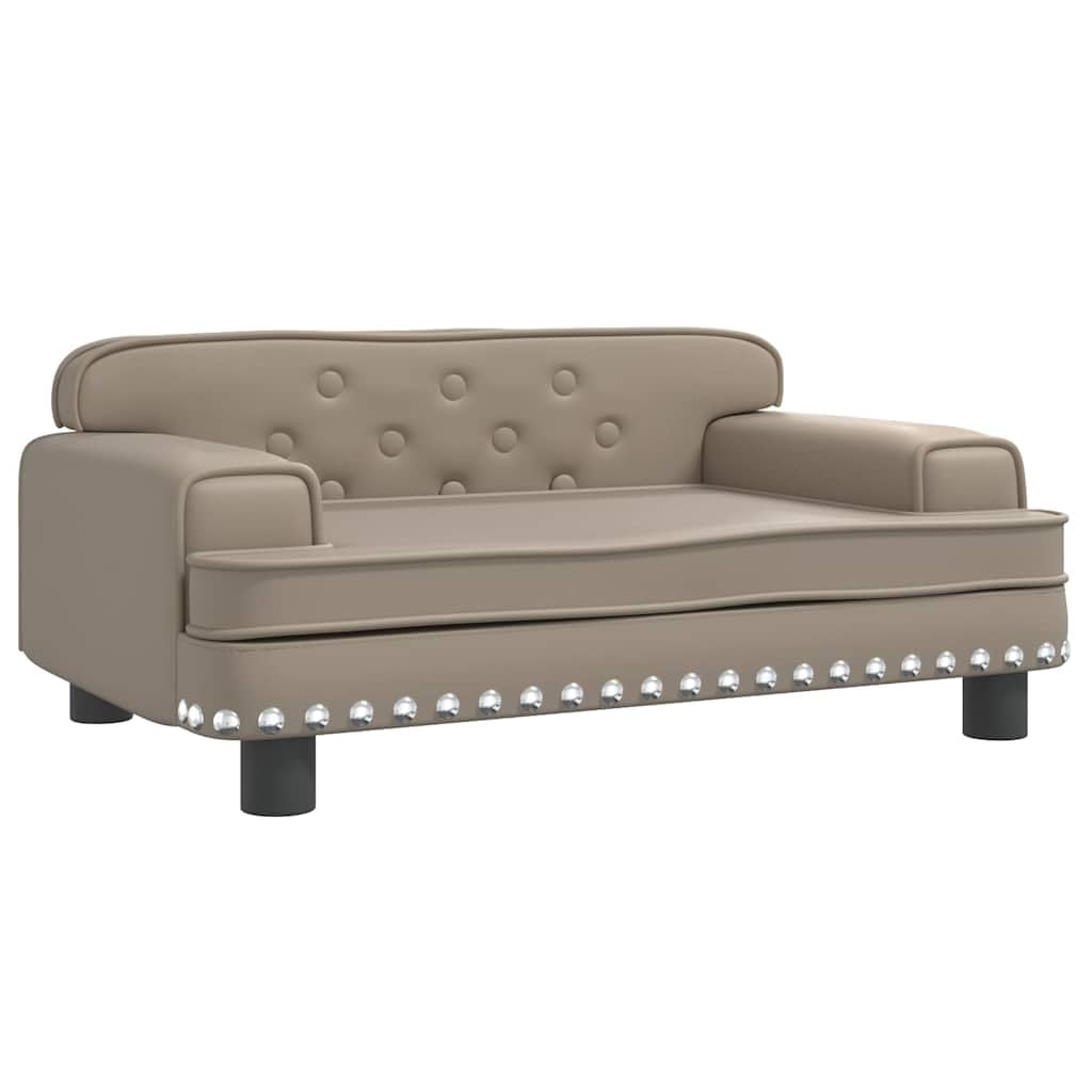 Hothingwell Hundesofa aus Kiefernholz, 70 x 45 x 30 cm, Hundebett aus Kunstleder mit dickem Schaumstoff, robuster Rahmen aus massivem Kiefernholz, wasserdichte Beschichtung, leicht zu reinigen