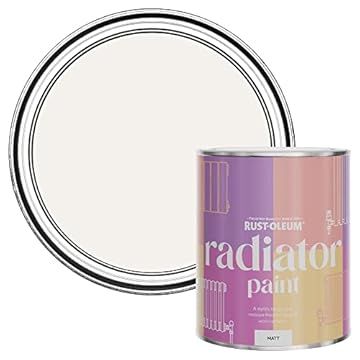 Rust-Oleum White Heat Resistant Radiator Paint in Matt Finish - Chalk White, 0.75 Liters (SHDRCT1214)