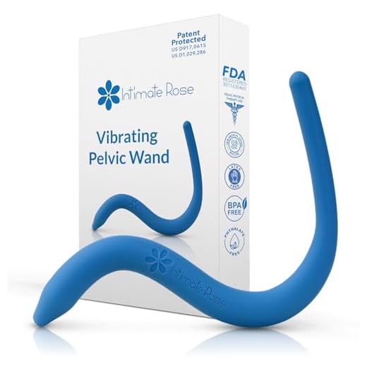 IntimateRose Vibrating Pelvic Wand for Pelvic Muscle Pain Relief - Pelvic Physical Therapy Vibration - BPA-Free, Latex-Free, for Men & Women (Vibration)