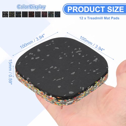 PATIKIL Pack de 12 Protectores para Caminadora, Almohadillas de Espuma Alta Densidad Anti Vibración y Amortiguación, Alfombrilla para Suelo, Gris miniatura 2