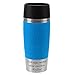 Produktbild Emsa Thermobecher Travel Mug Wasserblau 360 ml mit persönlicher Rund-Gravur gelasert Edelstahl Soft-Touch-Manschette Quick Express Verschluss