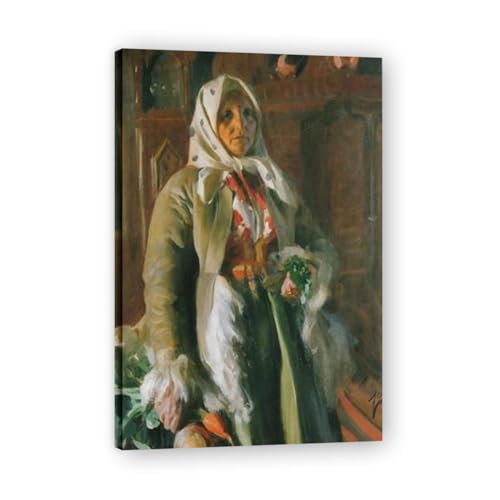 De Pie Impresiones En Lienzo De Anders Zorn - Arte Maestro Sueco, DecoracióN De Pared Serenidad Veraniega Y ColeccióN Para GaleríA HogareñA 20x30cm
