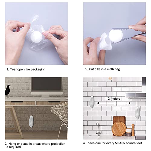 Wanqueen 6 Pack Natural Mouse Repellent Mice Repellent Balls, Rodent Repellent Mice Rats Deterrent Indoor, Peppermint Oil To Repel Mice And Rats Pest Insect Control #TOP2