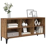 vidaXL Soporte de TV de Madera Vieja/Unidad de Entretenimiento con 6 Estantes para Sala de Estar Diseño Rústico de Madera Fácil Ensamblaje Durable & Estiloso Mueble de Entretenimiento Almacenamiento