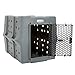 Dakota 283 Crate - Canine Rough and Tough Economy Kennel (Dark Granite, Large)