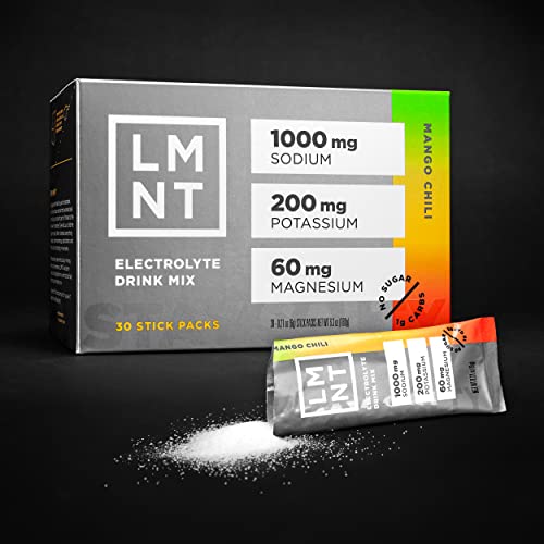 Lmnt Keto Electrolyte Powder Packets | Paleo Hydration Powder | No Sugar, No Artificial Ingredients | Mango Chili | 30 Stick Packs #TOP6