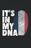  It\'s In My DNY - Francia Bandera francesa Está en mi ADN: Cuaderno  Cuadriculado  A cuadros, DIN A5 (13,97x21,59 cm), 120 páginas, papel color crema, cubierta mate
