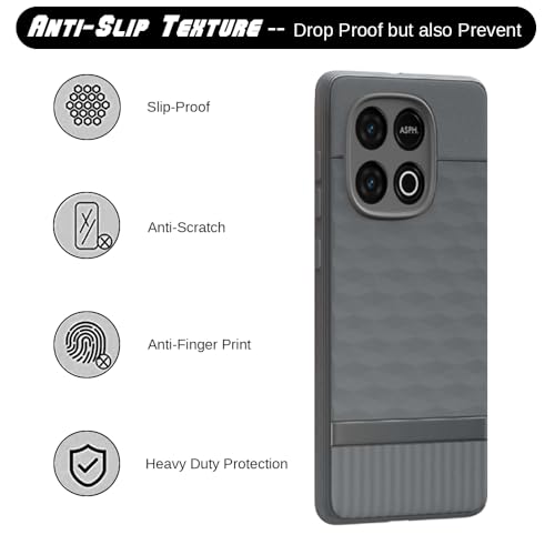 Image of Shockproof Case for iQOO Neo 10 5G | Full Camera Protection | TPU Flexible Back Cover for iQOO Neo 10 5G (Graphite Grey)