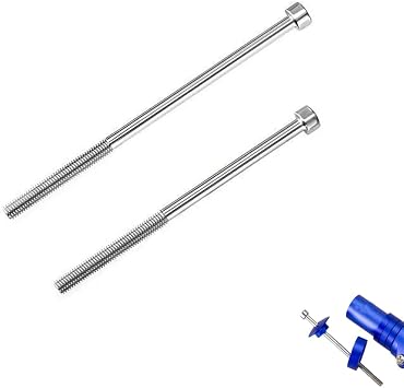2 Pack Bike Stem Riser Screw Bolts Replacement 116mm and 136mm Long M5 Threaded Stem Bolt Parts for Bike Stem Riser Extender MTB Handlebar Stem Adapter Bike Fork Stem Nuts