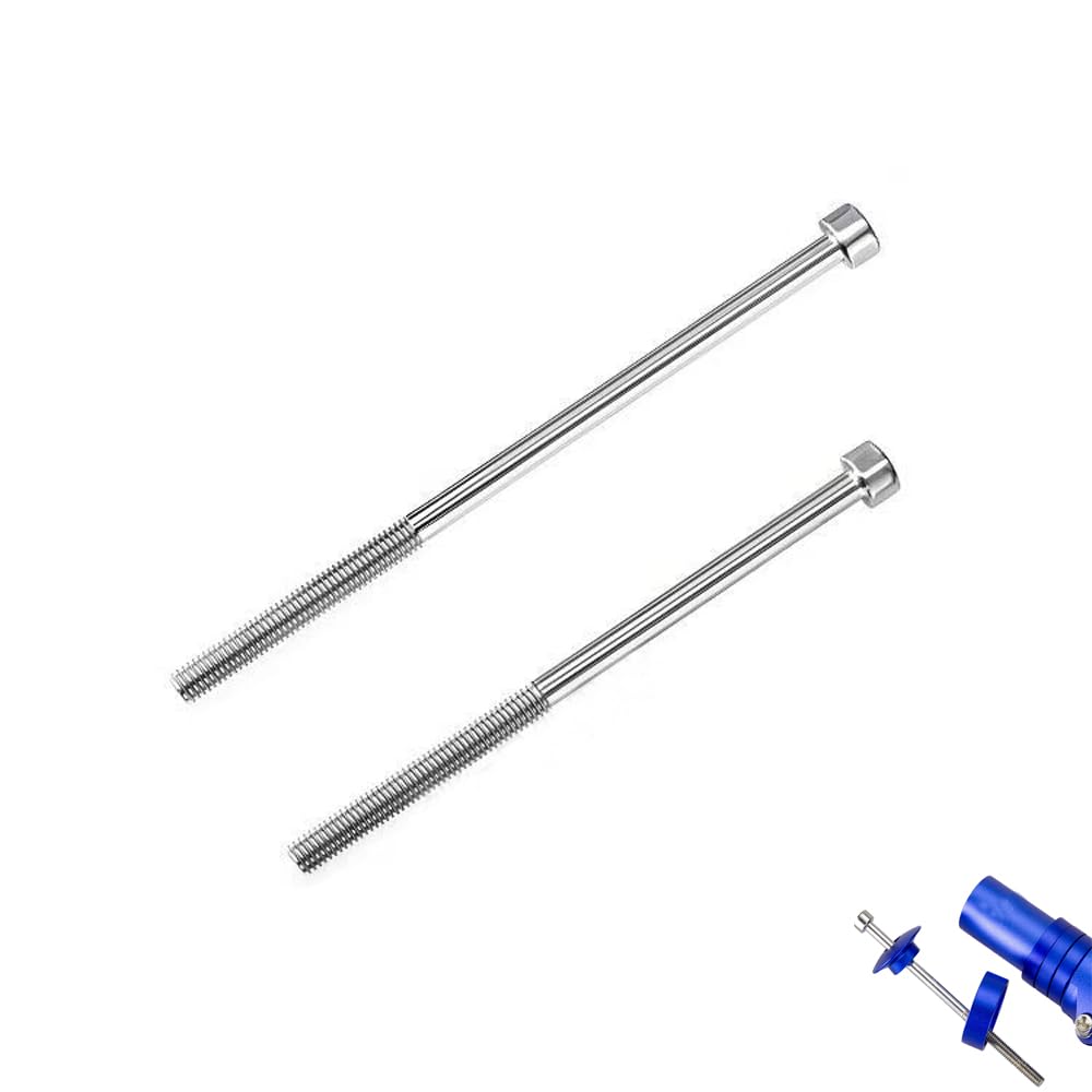 2 Pack Bike Stem Riser Screw Bolts Replacement 116mm and 136mm Long M5 Threaded Stem Bolt Parts for Bike Stem Riser Extender MTB Handlebar Stem Adapter Bike Fork Stem Nuts