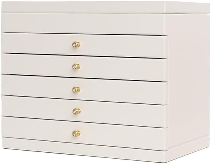 European Large Capacity With Lock Wedding Jewelry Box Solid Wood Storage(Onecolor)
