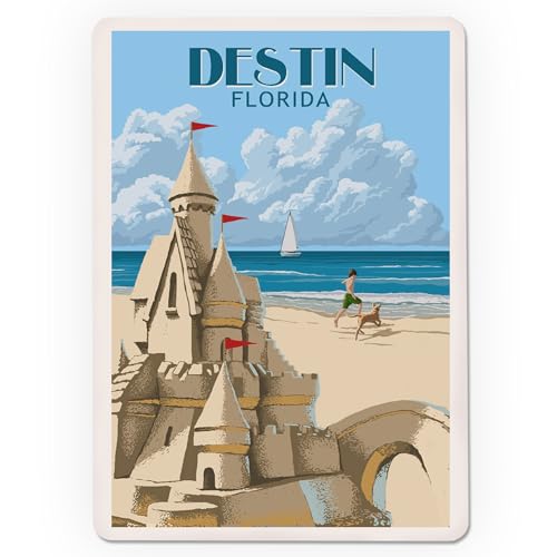 Lantern Press Naipes de Poker Destin Florida Sandcastle 52 Cartas miniatura 3