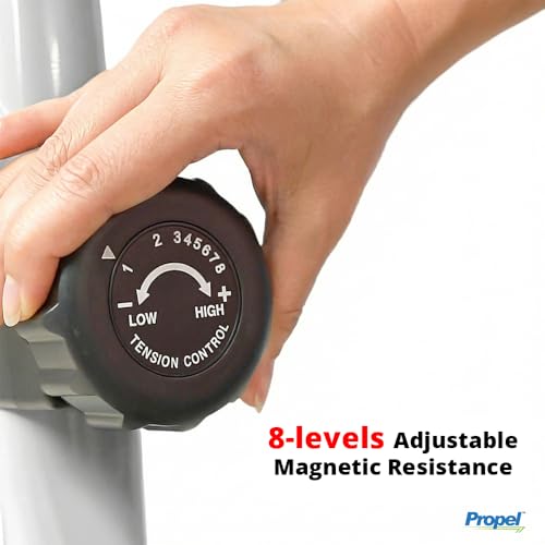 Image of Propel HX 69i Silent Elliptical Cross Trainer for Home | 7 Kg Flywheel | 16 inch Extended Natural Stride | 8-Level Magnetic Resistance | 120 Kg Capacity | LCD Display | Pulse Sensors | Anti-Slip Pedals