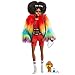 Barbie GVR04 - Extra Puppe, kuscheliger Regenbogen-Mantel mit Pudel, brünetten Afro-Puffs und geflochtenen Zöpfen, mehrschichtigem Outfit,bewegliche Gelenke, Geschenk für Kinder ab 3 Jahren