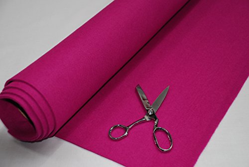 Poker tissu matière fuchsia en feutrine 3mm épaisseur pour loisirs créatifs et coupon 150x50