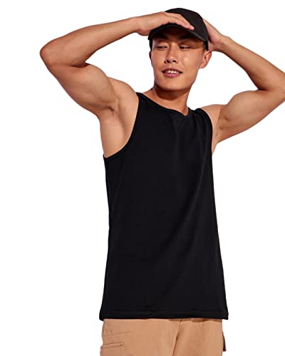 Image of Bewakoof Men's Solid Regular Fit Sleeveless Round Neck Cotton Vest