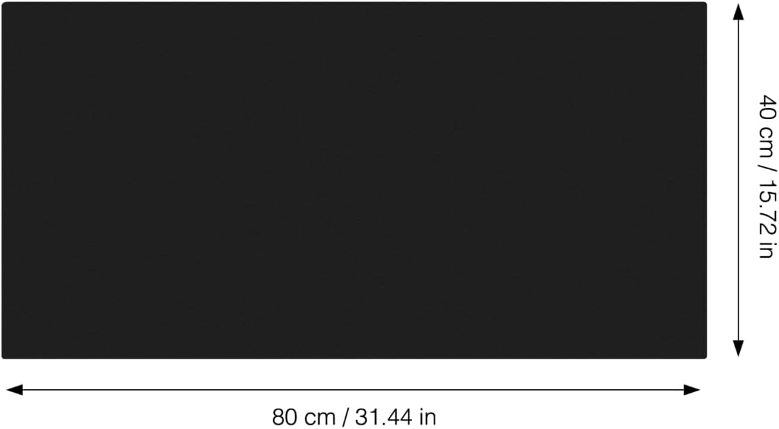 Cabilock Black Desk Pad, Non-Slip Table Protector Mat for Dining Room, Kitchen Counter, and Workbench - Large 31.49 X 15.74 Inch Wipeable Vinyl Place Mat