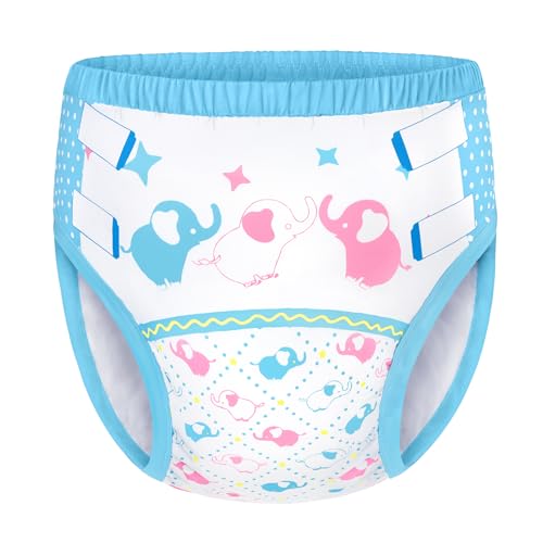 Image of Littleforbig Soft Silky Underwear Comfortable Washable Reusable Adult Training Pants - Little Trunks S Blue