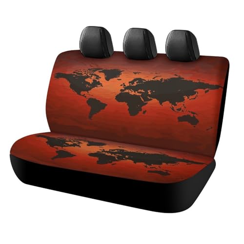 Funda de asiento de coche resistente a los arañazos y duradera con mapa vintage para camión