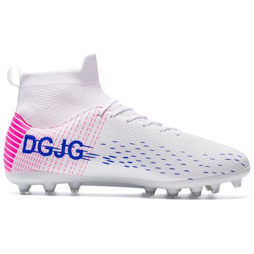 Image of Youth Soccer Cleats Mens Training Football Cleats Lightweight Womens High-top Soccer Shoes AG, Tacos de Futbol para Hombre