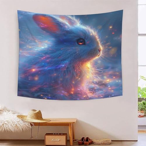 Tapisserie murale lapin 3D pour cacher un mur abîmé sans travaux et décorer un dortoir