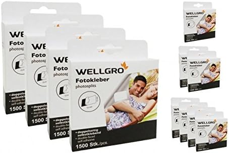 Wellgro® Photo Tapes, Acid , Photo Sticker Dual Lock Tape In Dispenser Box 1500/3000 6000 pcs, 6000 Stück