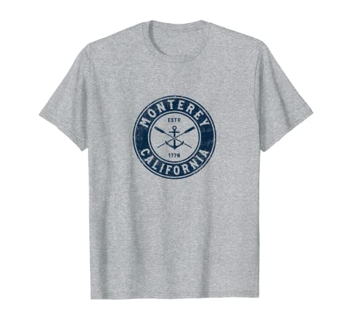 Monterey California CA Vintage Barca Ancora & Remi Maglietta