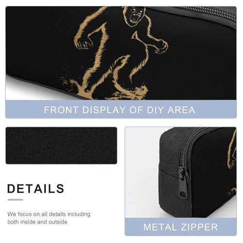 Bigfoot Sasquatch Golden Large Travel Backpacks Carry on Backpack Weekender Bag with 2 Storage Pockets for Men And Women4